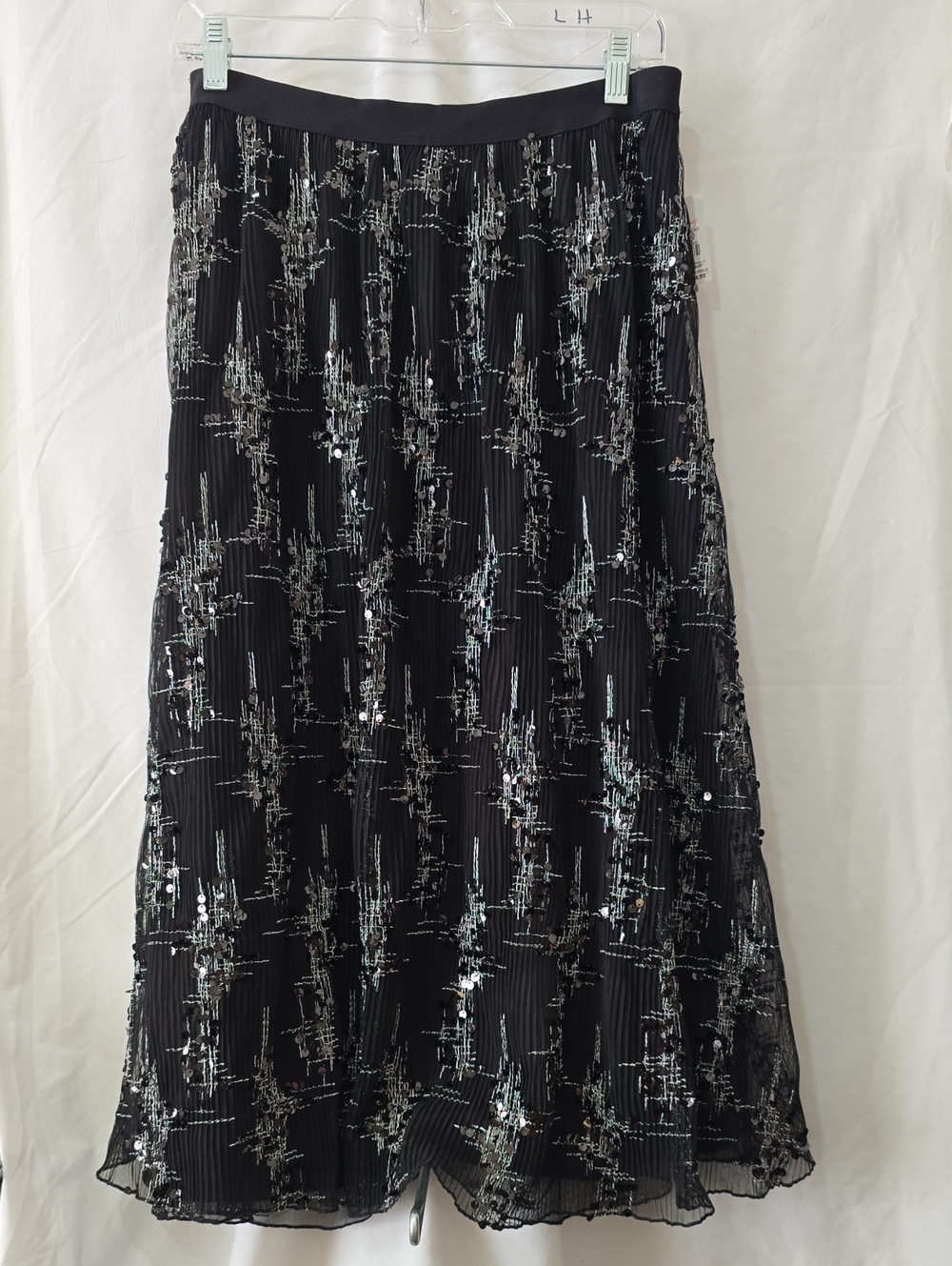 Cato Black Skirt with Black Sequin Detail